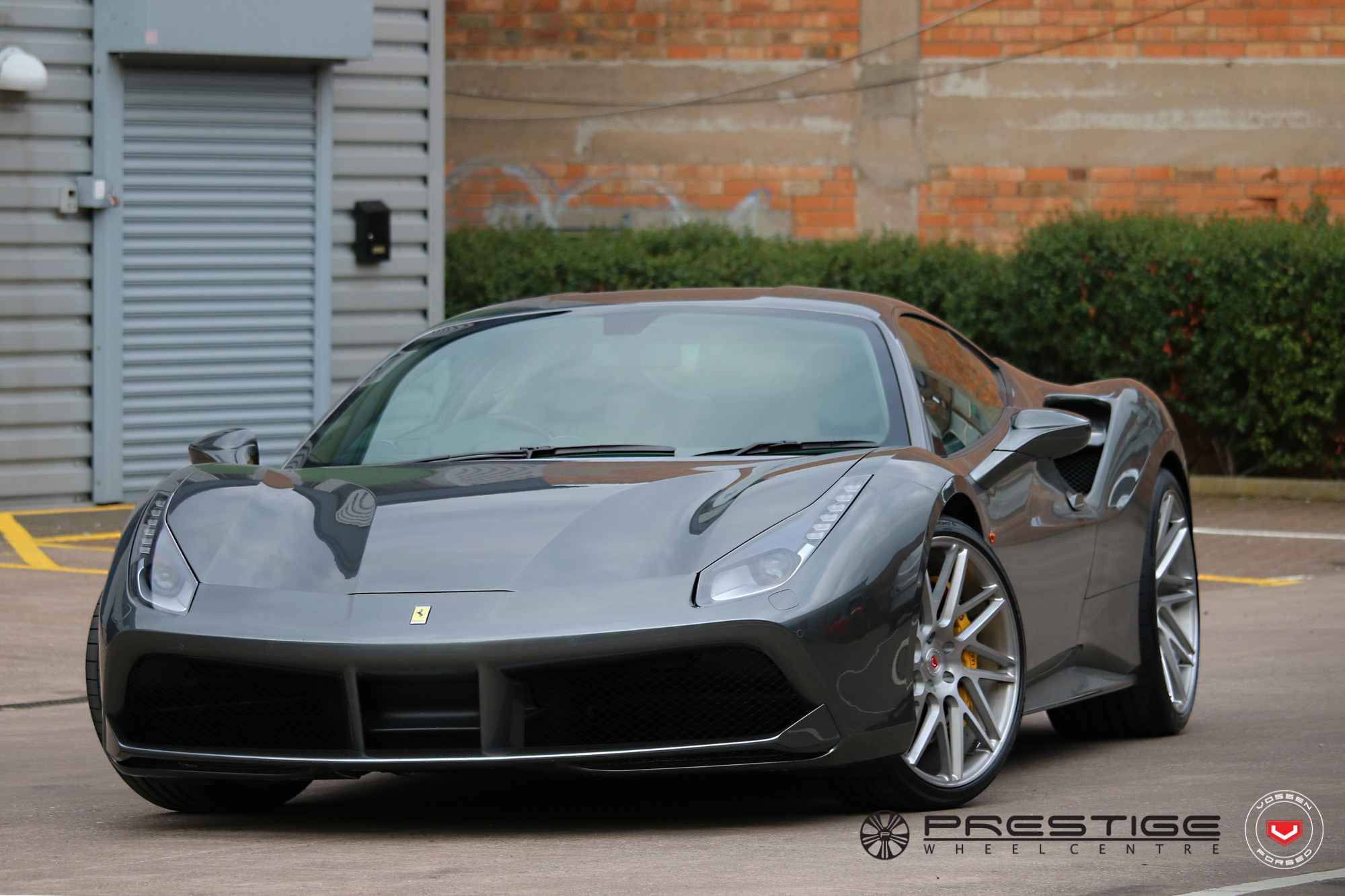 Ferrari 488 wtih Aftermarket Front Bumper - Photo by Vossen
