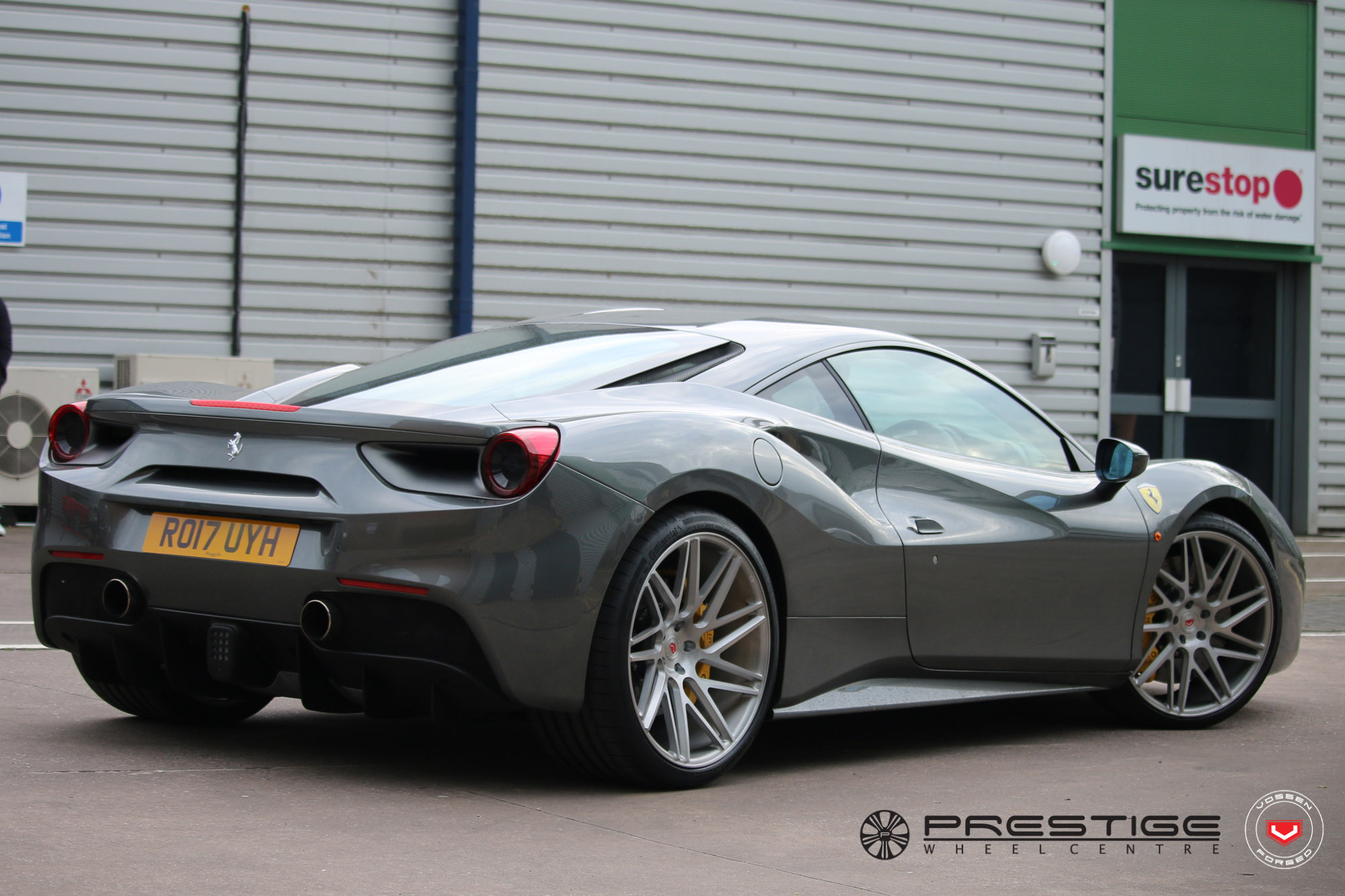 Ferrari 488 with Aftermarket Rear Bumper Cover - Photo by Vossen