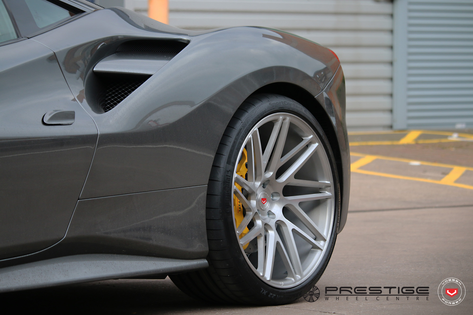 Ferrari 488 on Chrome Forged VPS Vossen Wheels - Photo by Vossen