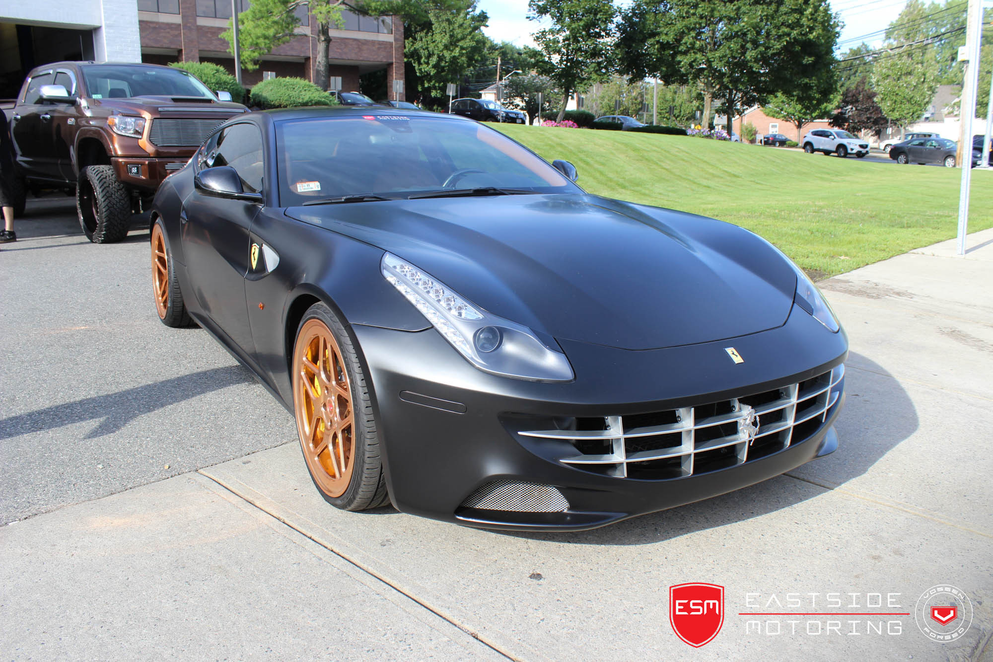 Gray Ferrari FF with Custom Grille - Photo by Vossen