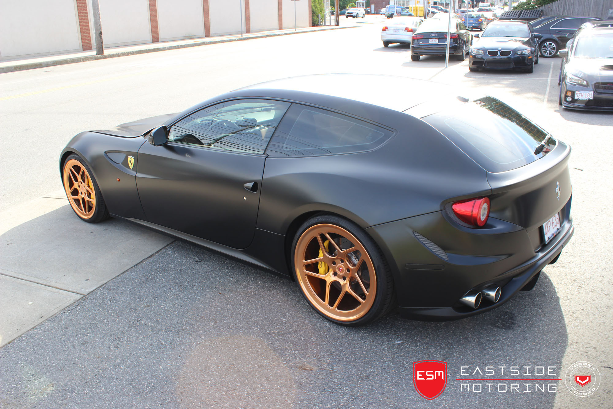 Gray Ferrari FF with Custom Red Taillights - Photo by Vossen