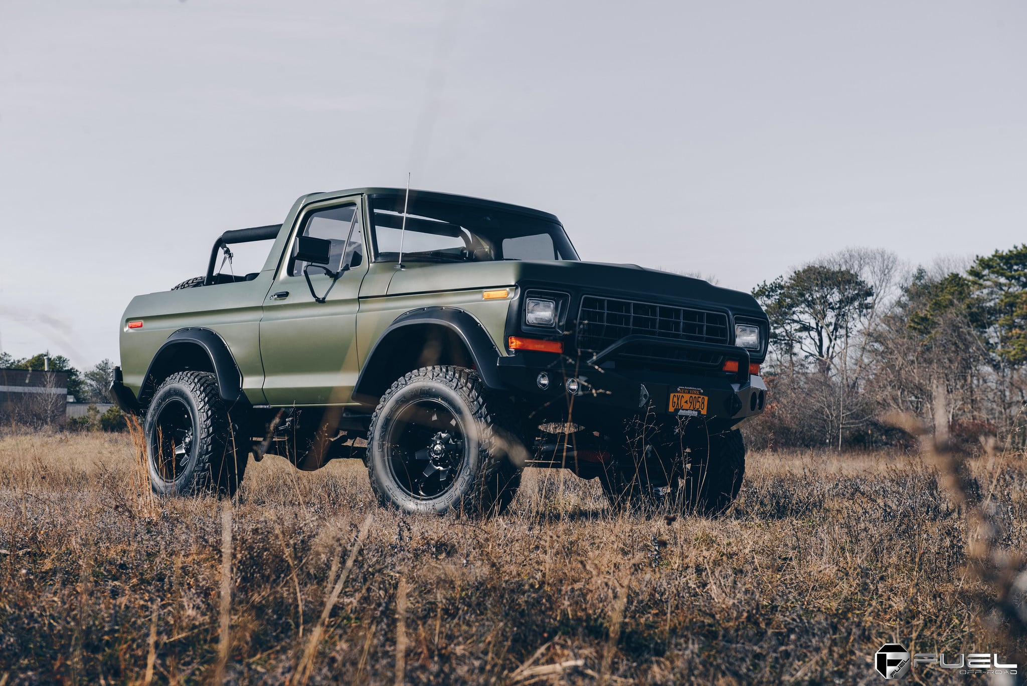 Lifted Ford Bronco with Custom Fender Flares  - Photo by Fuel Offroad