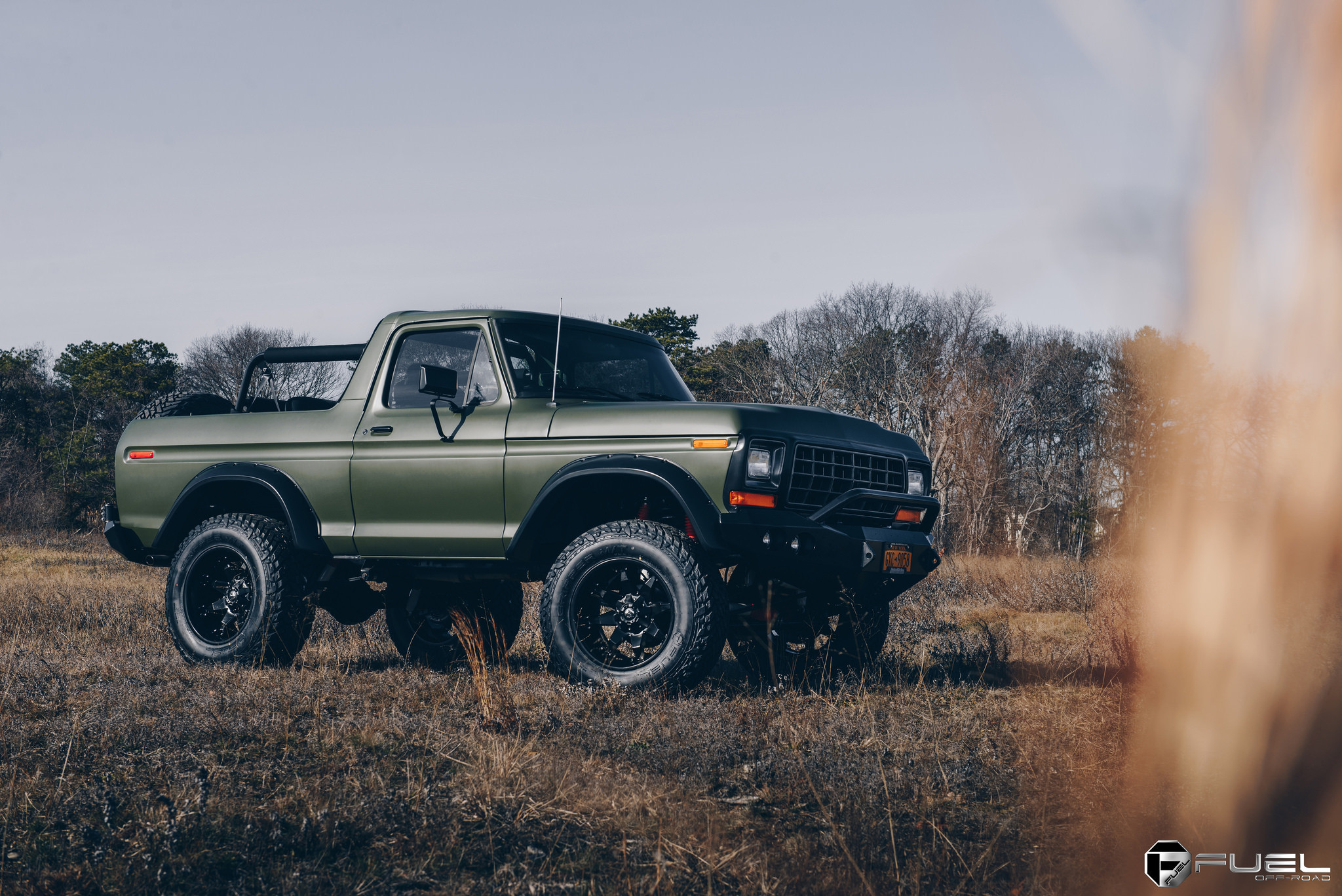 Ford Bronco with Aftermarket Grille Guard - Photo by Fuel Offroad