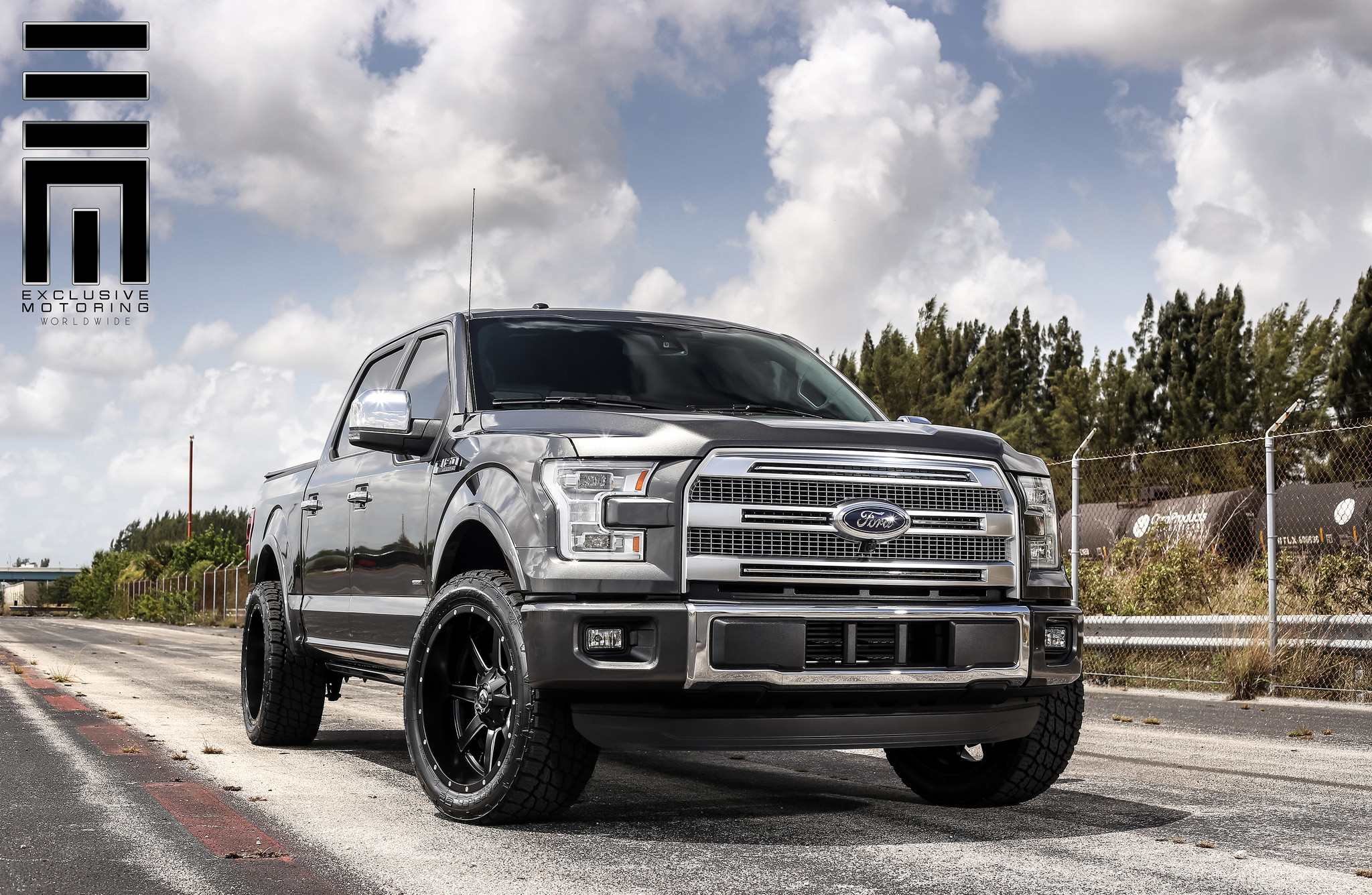Lifted Ford F150 On Black off-road Wheels - Photo by Exclusive Motoring
