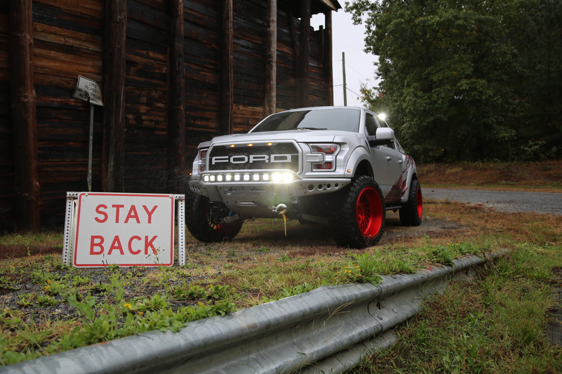 Silver Ford F-150 with Custom Headlights - Photo by Forgiato