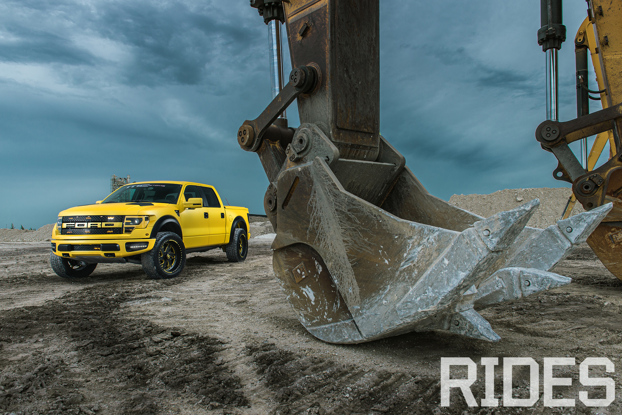 Yellow Custom Painted Headlights on F150 Raptor - Photo by MC Customs