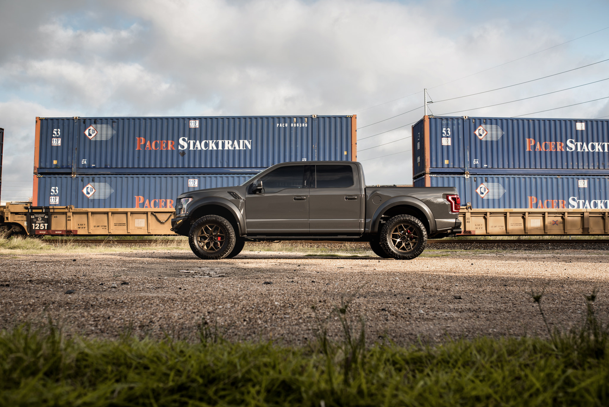Gray Ford F-150 with Aftermarket Running Boards - Photo by Venom Rex