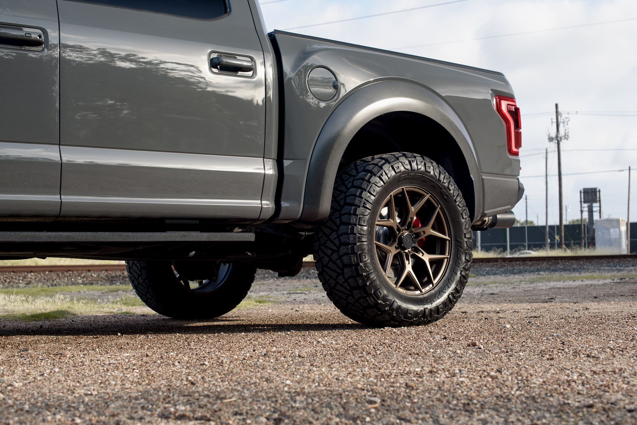 Gray Ford F-150 with Bronze Vorsteiner Wheels - Photo by Venom Rex