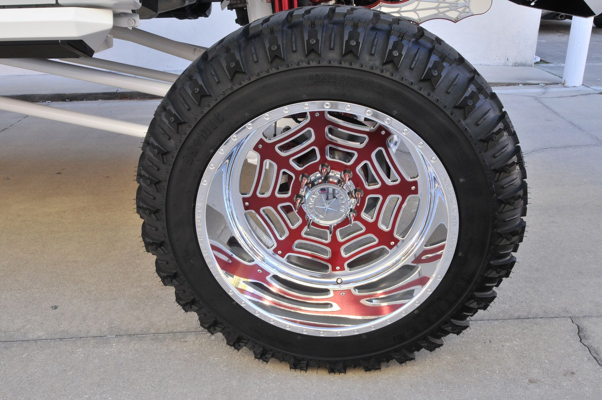 White Lifted Ford F-250 with Custom American Force Wheels - Photo by Joe Greeves
