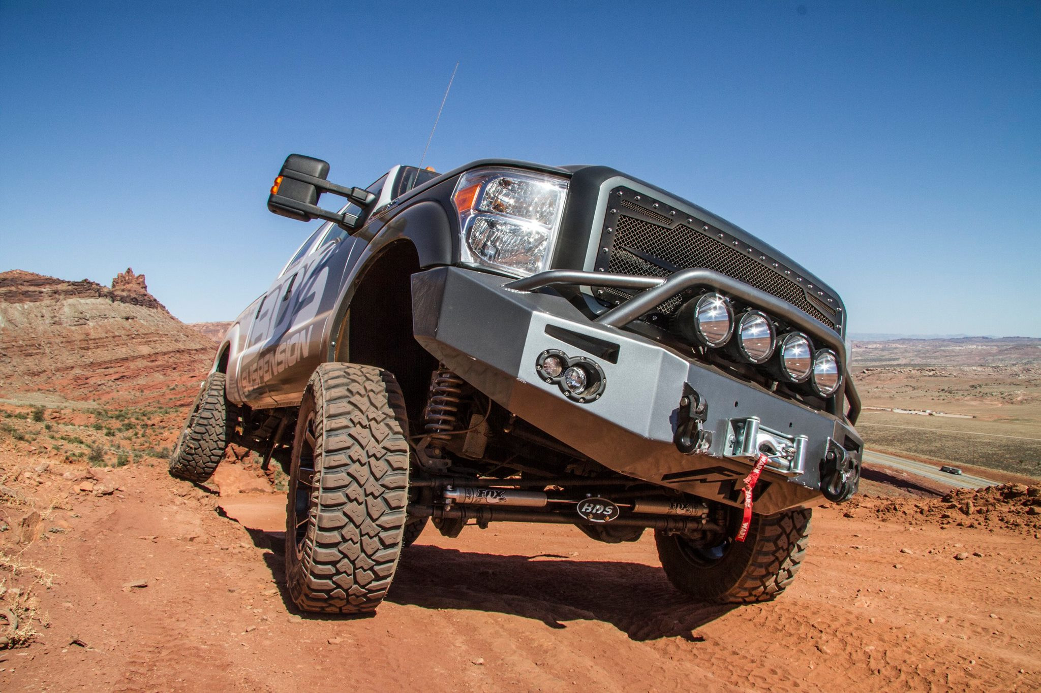 Ford F250 suspension travel - BDS Lift - Photo by BDS Suspensions