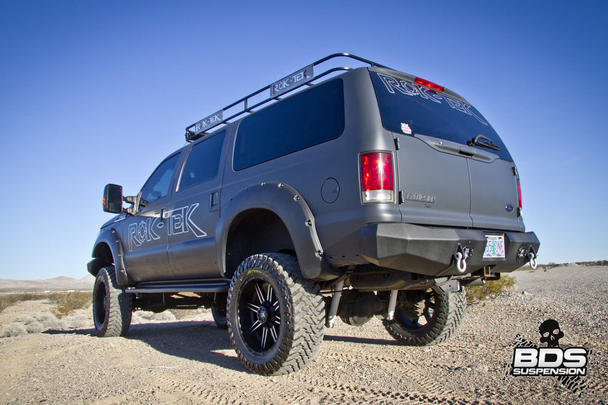 Lifted Ford Excursion on Mud Tires - Photo by BDS Suspensions