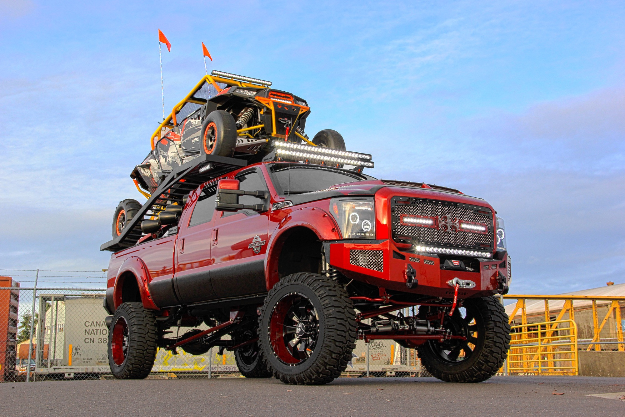 Ford F350 Powerstroke With UTV On The Roof - Photo by Erik Anderson