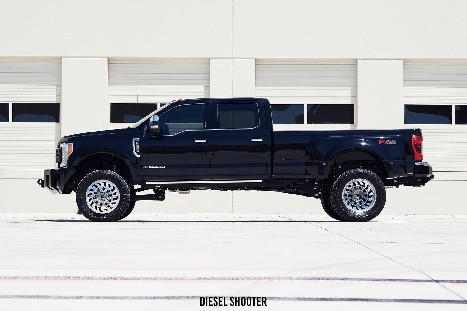 Black Ford F-350 on 22 Inch American Force Wheels - Photo by Diesel Shooter