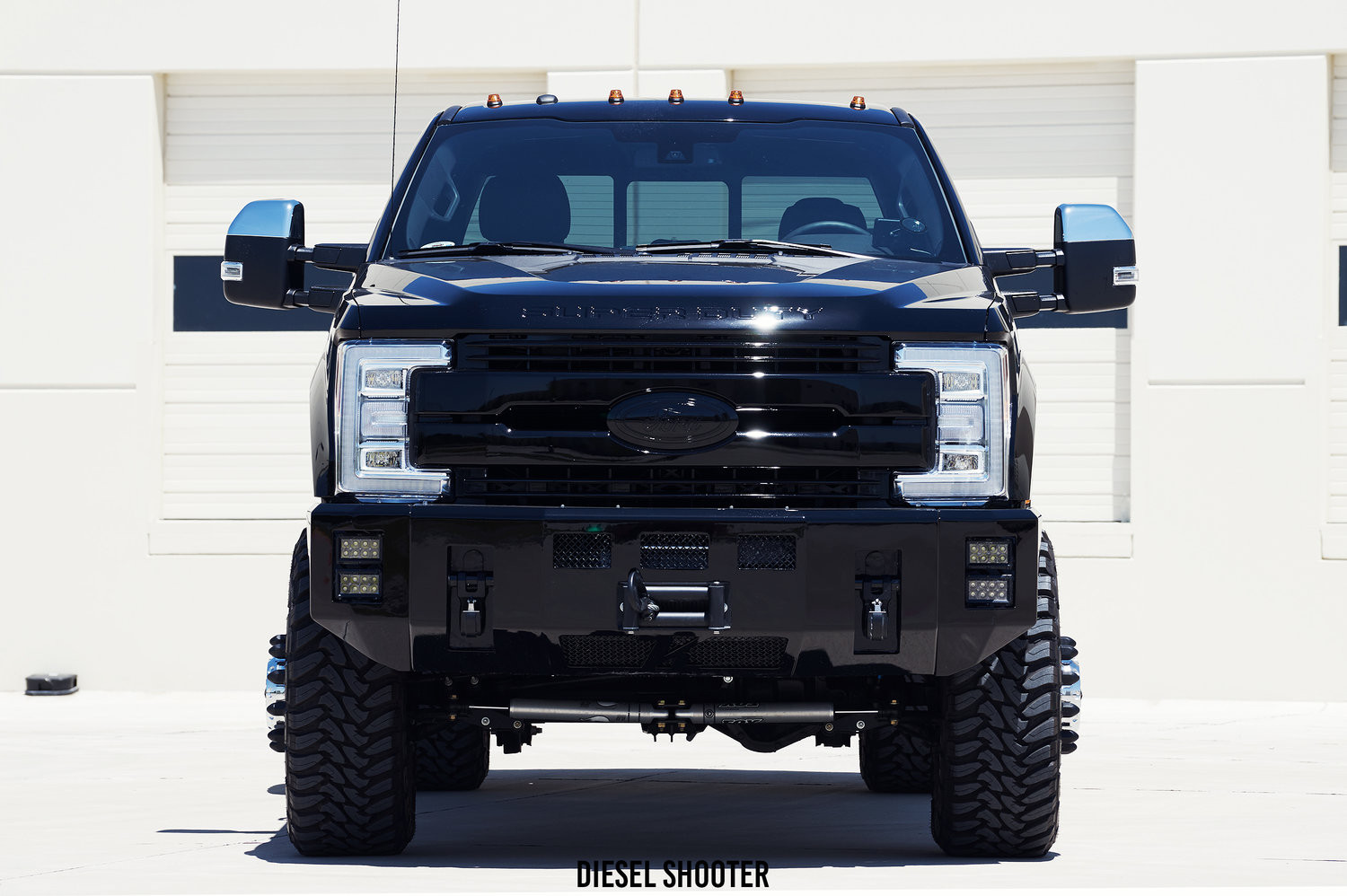 Front Bumper with WARN Winch on Ford F-350 - Photo by Diesel Shooter