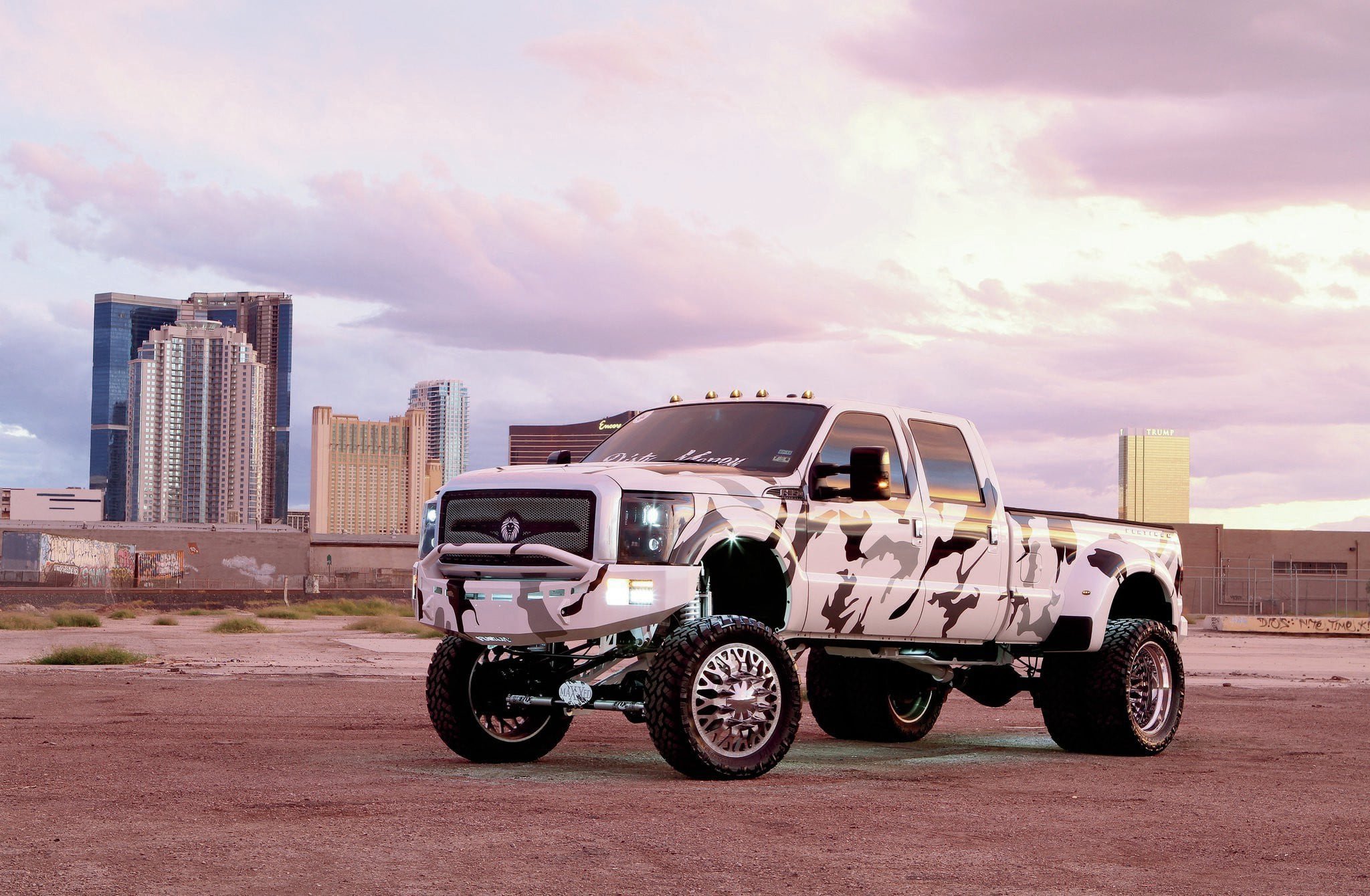 Wrapped Dually Camo Wrapped F350 Dually Show Truck | CARiD.com Gallery