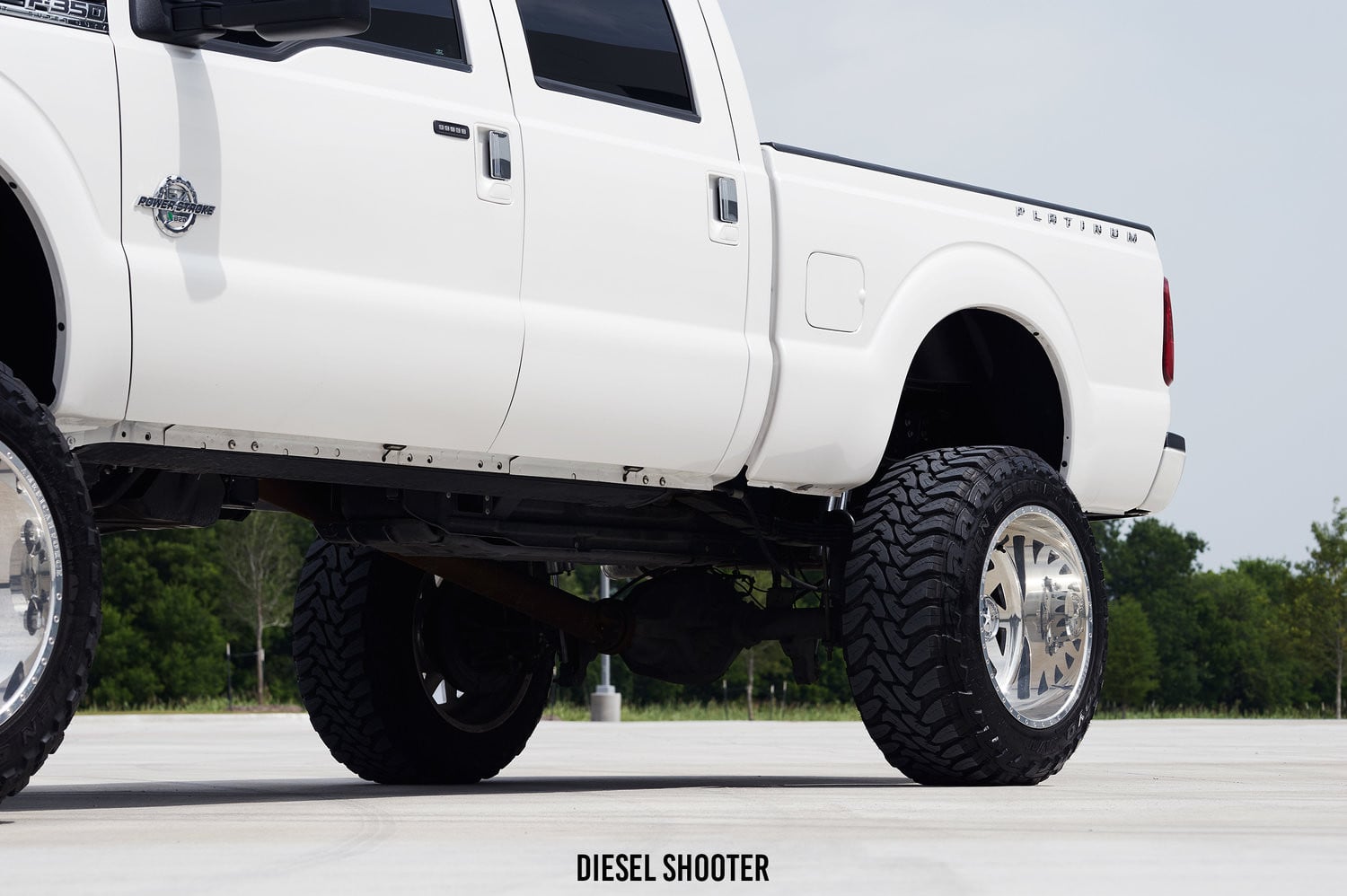 White Ford F-350 Platinum on American Force Custom Wheels - Photo by Diesel Shooter