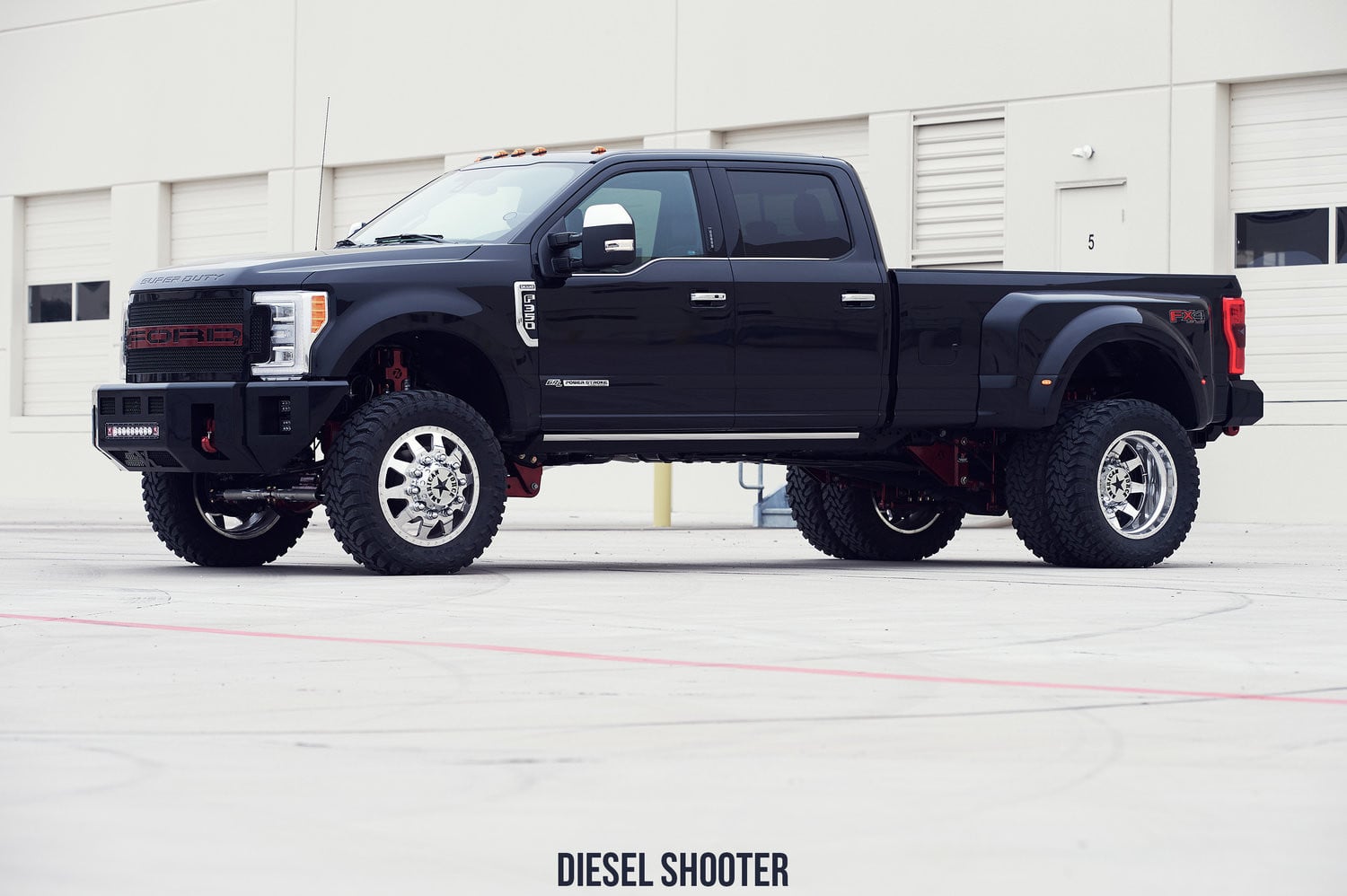Lifted Ford F-350 with Chrome Trim - Photo by Diesel Shooter