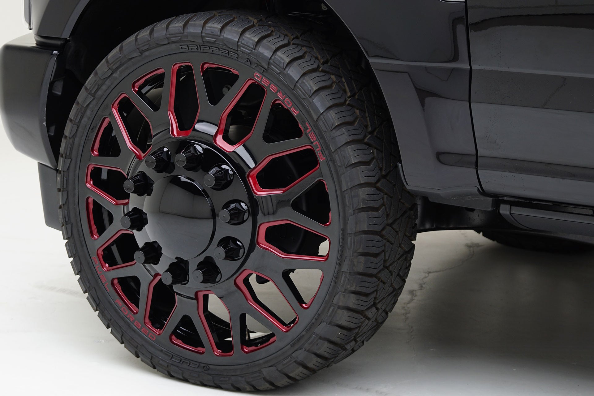 Sharp Looking All-Black F350 Super Duty Dually - Photo by MAD Industries