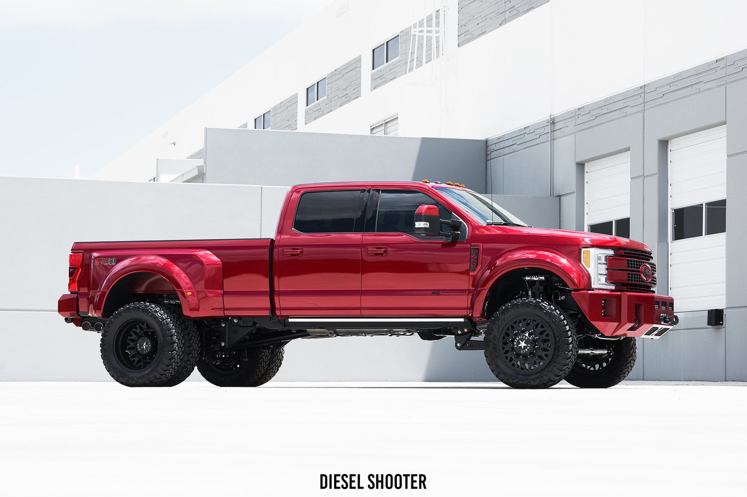 Custom Front Bumper with WARN Winch on Ford F-450 - Photo by Diesel Shooter