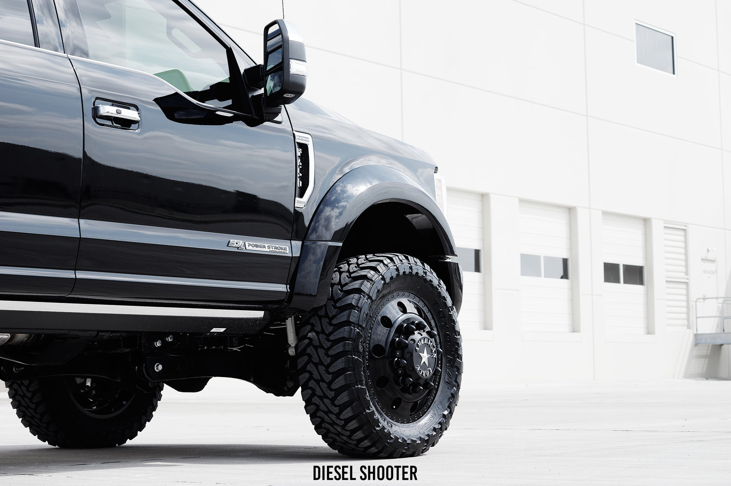 Painted 22 Inch American Force Wheels on Ford F-450 - Photo by Diesel Shooter