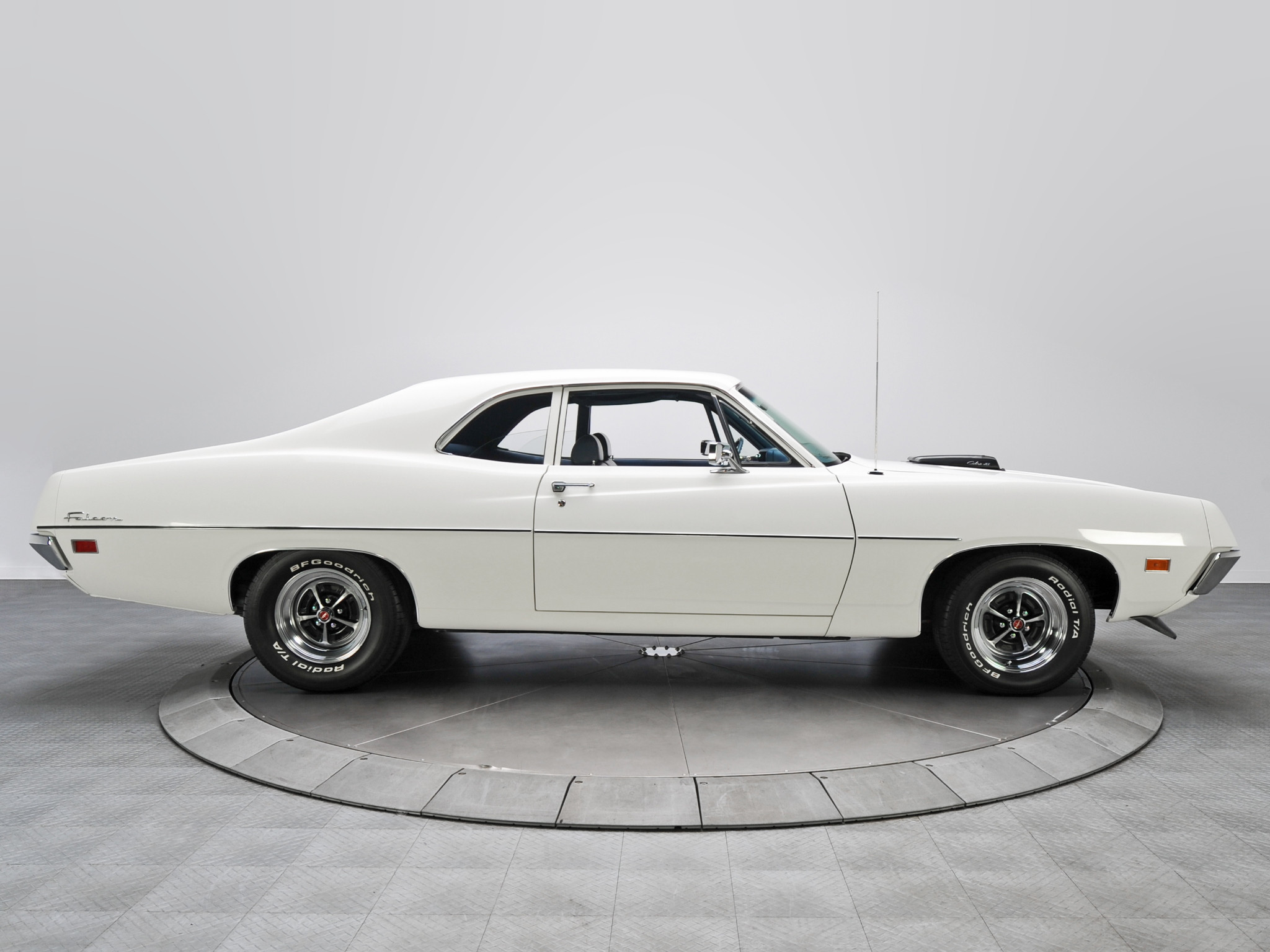 Chrome Wheels on Blue Ford Falcon - Photo by RK Motors
