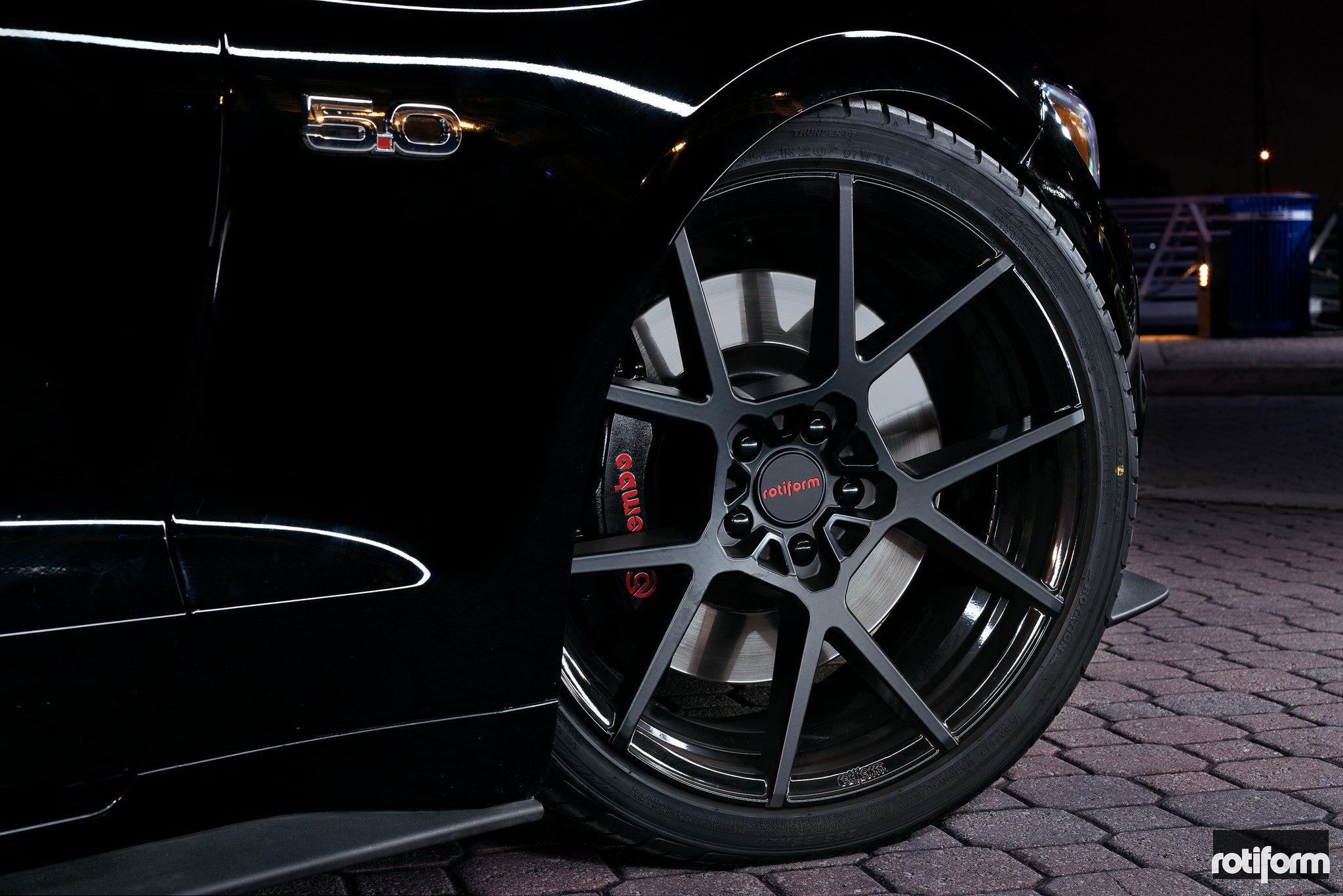 Black Rotiform Rims With Red Lettering - Photo by Rotiform