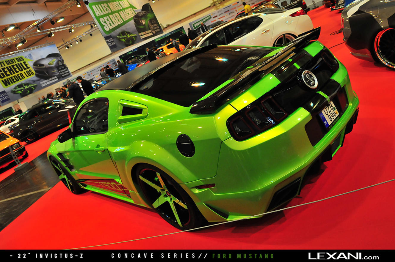 Carbon Fiber Rear Lip Spoiler on Ford Mustang - Photo by Lexani