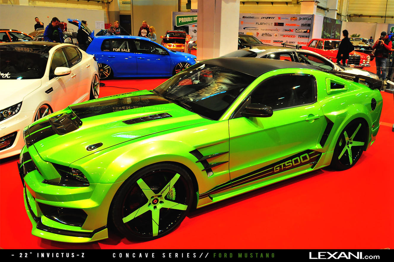 Ford Mustang GT with Aftermarket Carbon Fiber Hood - Photo by Lexani