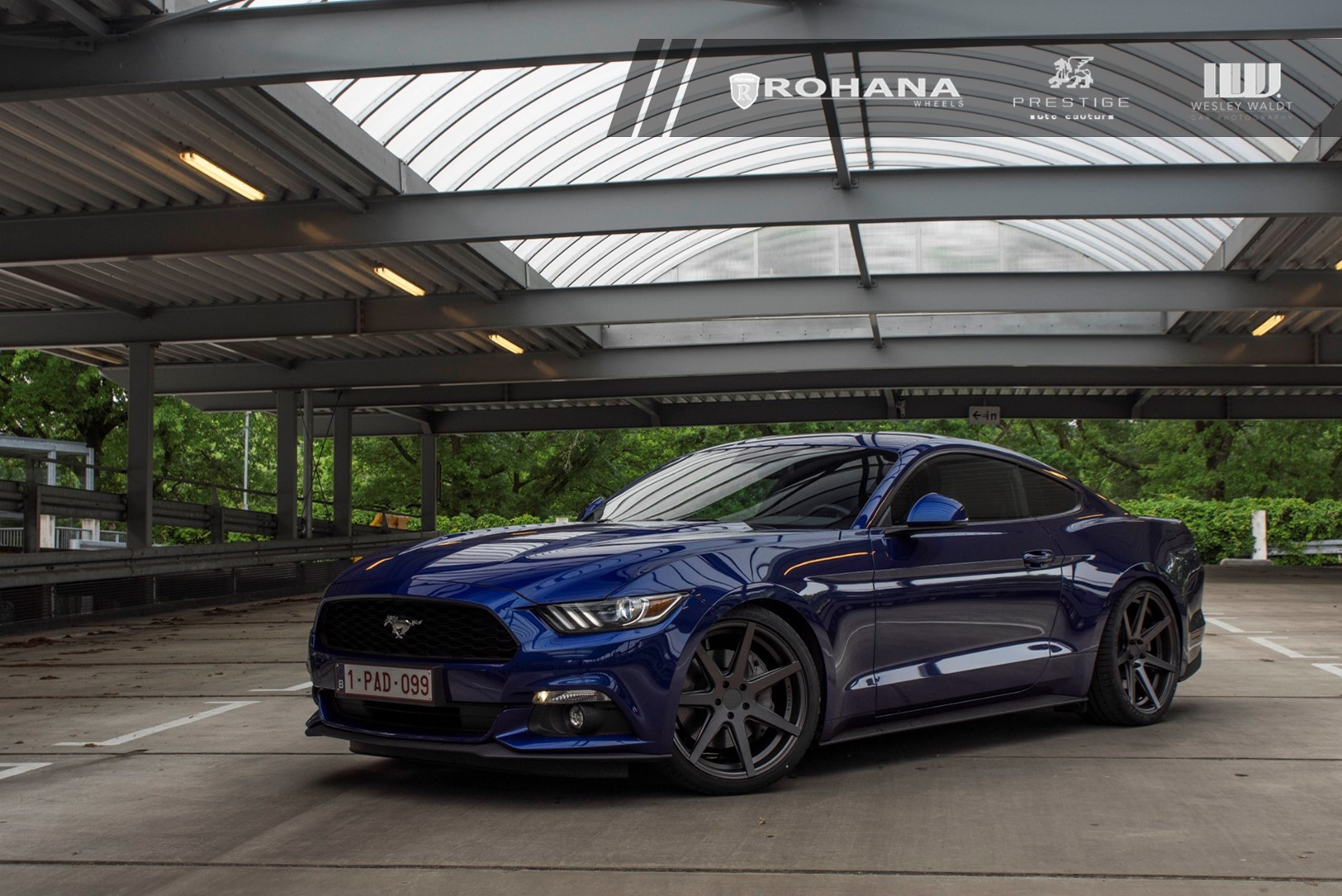 Matte Black Rohana Wheels on Ford Mustang - Photo by Rohana