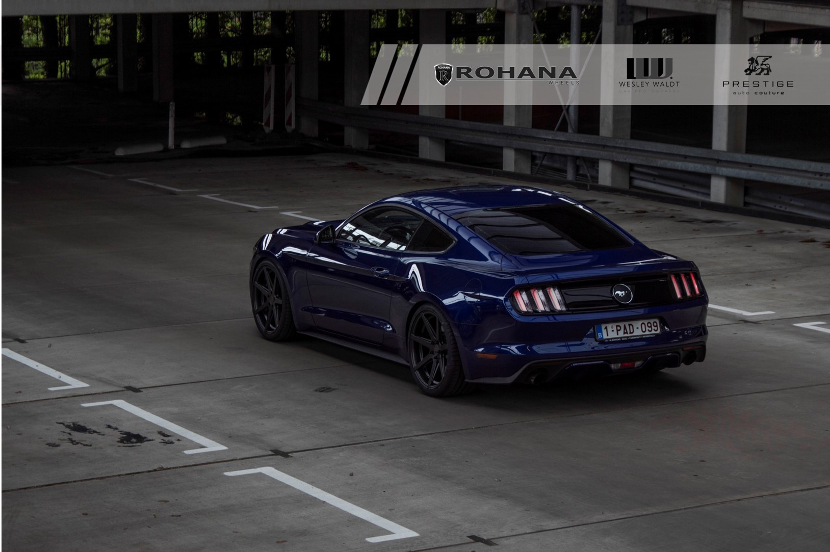 Rear Diffuser with Single Exhaust Tips on Ford Mustang - Photo by Rohana