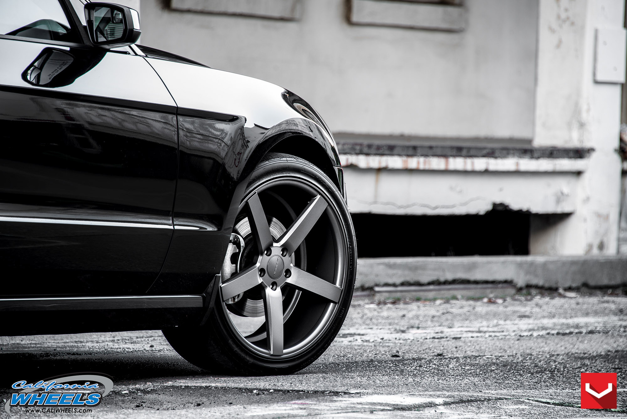 Gunmetal Cv Series Vossen Wheels on Ford Mustang - Photo by Vossen