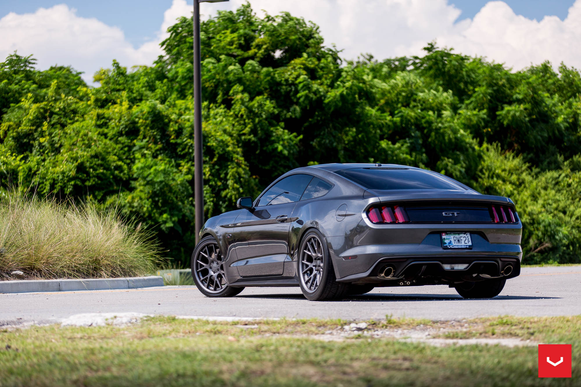 Ford Mustang GT with Custom Dark Smoke Vossen Wheels - Photo by Vossen