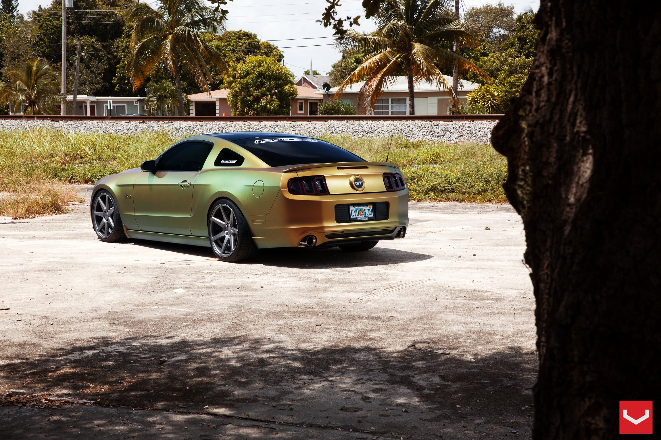 Custom Painted Ford Mustang on Vossen Wheels - Photo by Vossen