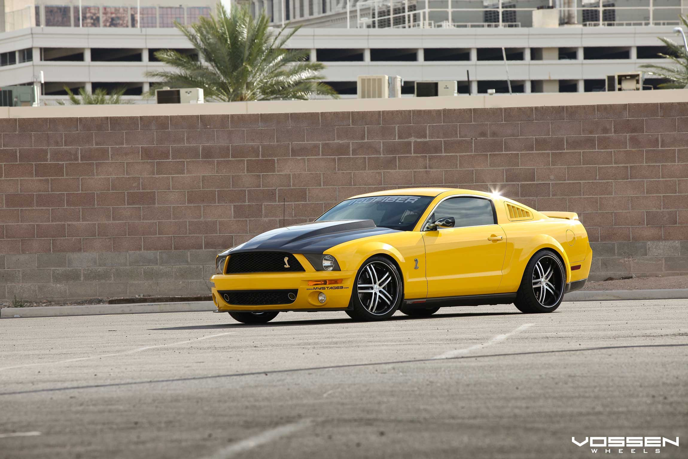 Yellow Ford Mustang Cobra with Vossen Wheels - Photo by Vossen