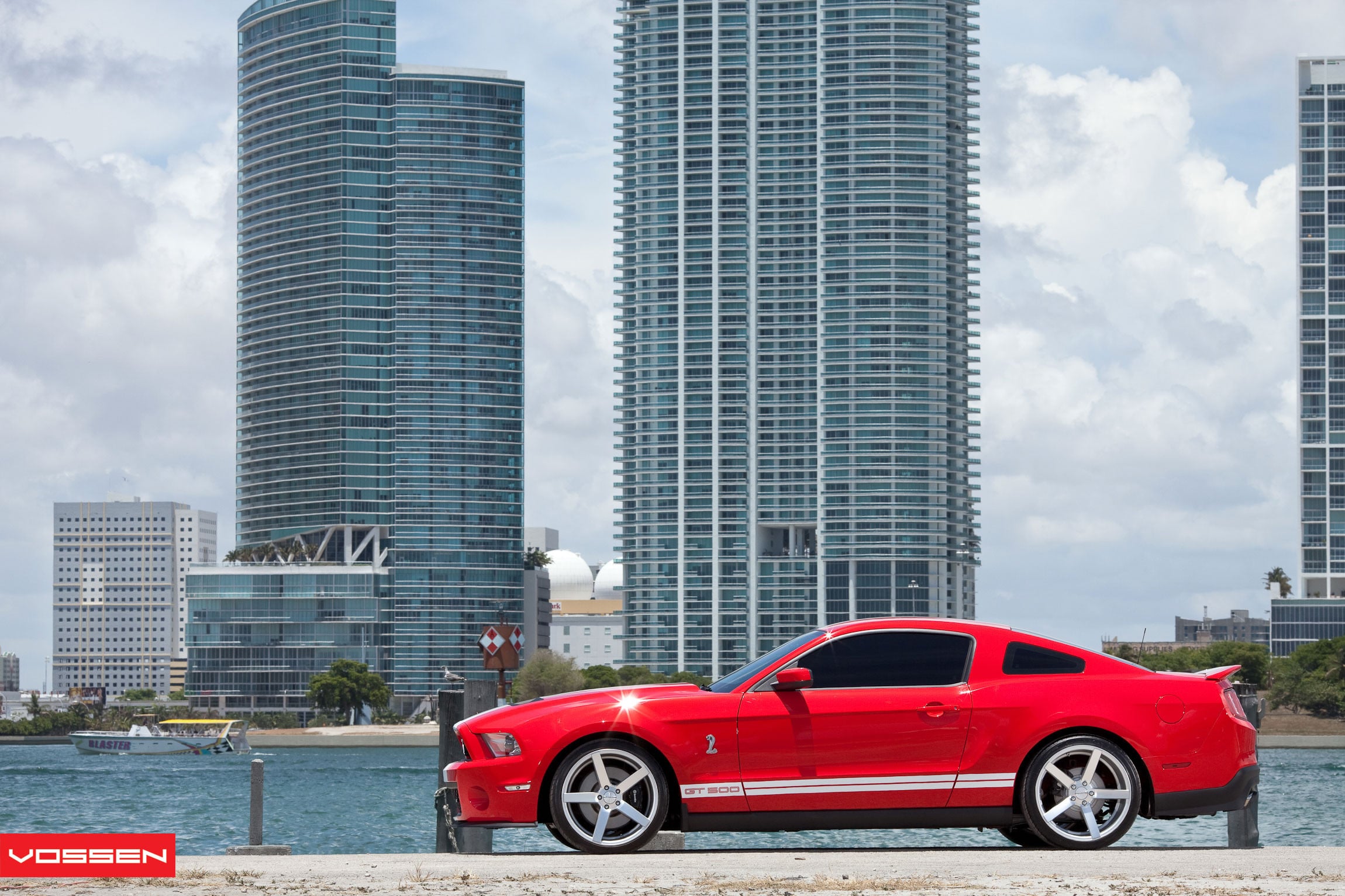 Red Ford Mustang with 20 Inch Vossen CV Wheels - Photo by Vossen