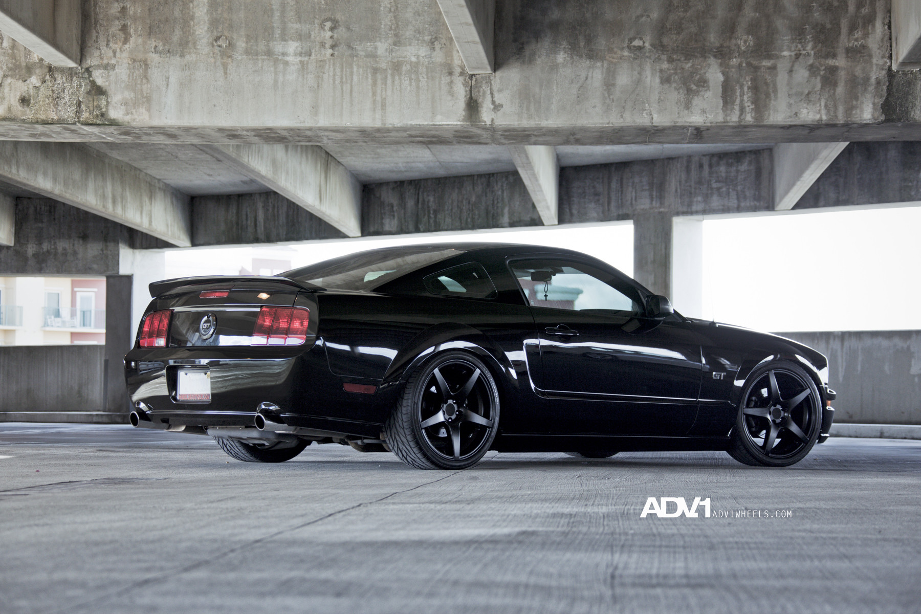 Custom Black Ford Mustang GT Rear Spoiler - Photo by ADV.1