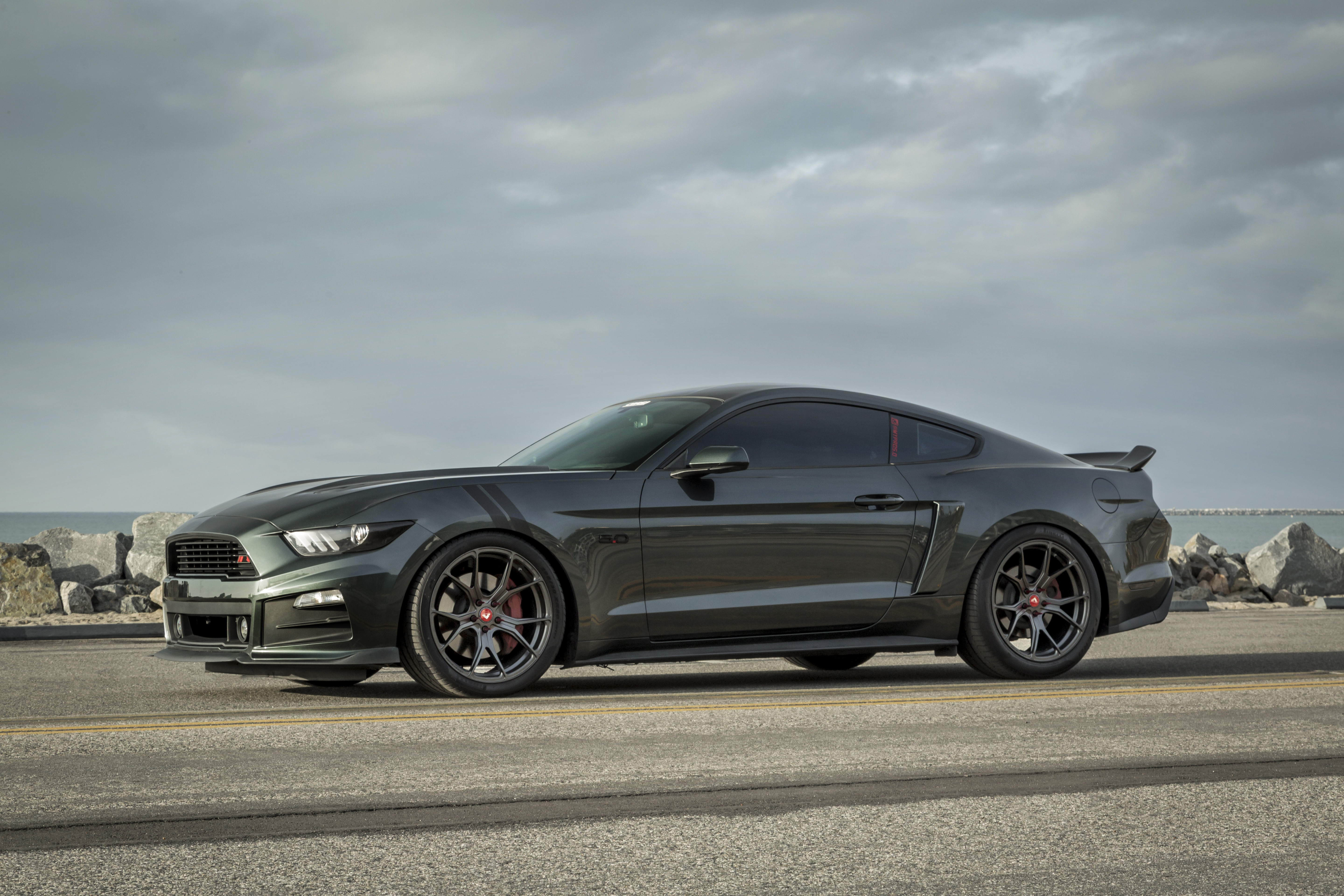 Custom Gray Ford Mustang Side Scoops - Photo by Vorstiner