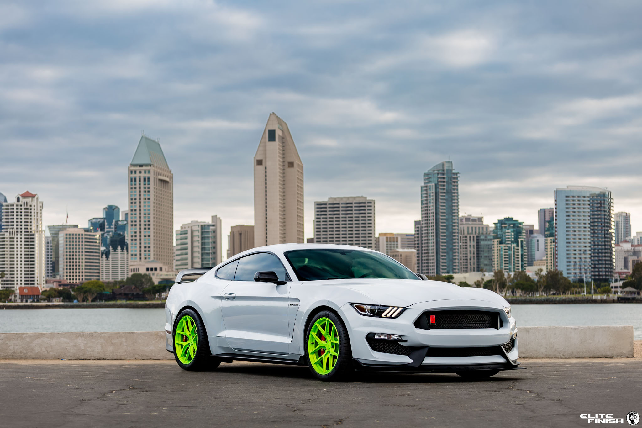 Custom HRE Rims on White Ford Mustang Shelby - Photo by HRE Wheels