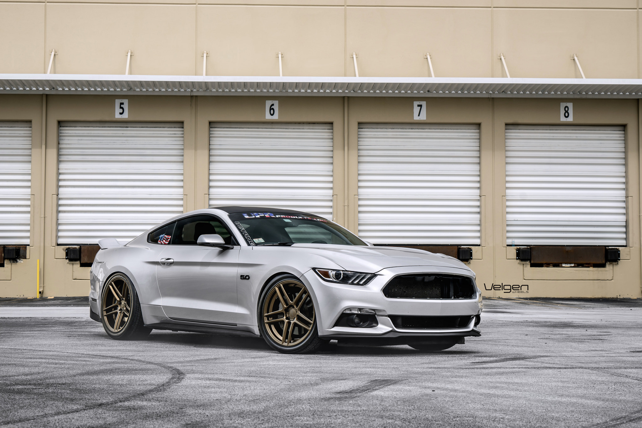 Bronze Velgen Rims on Gray Ford Mustang 5.0 - Photo by Velgen