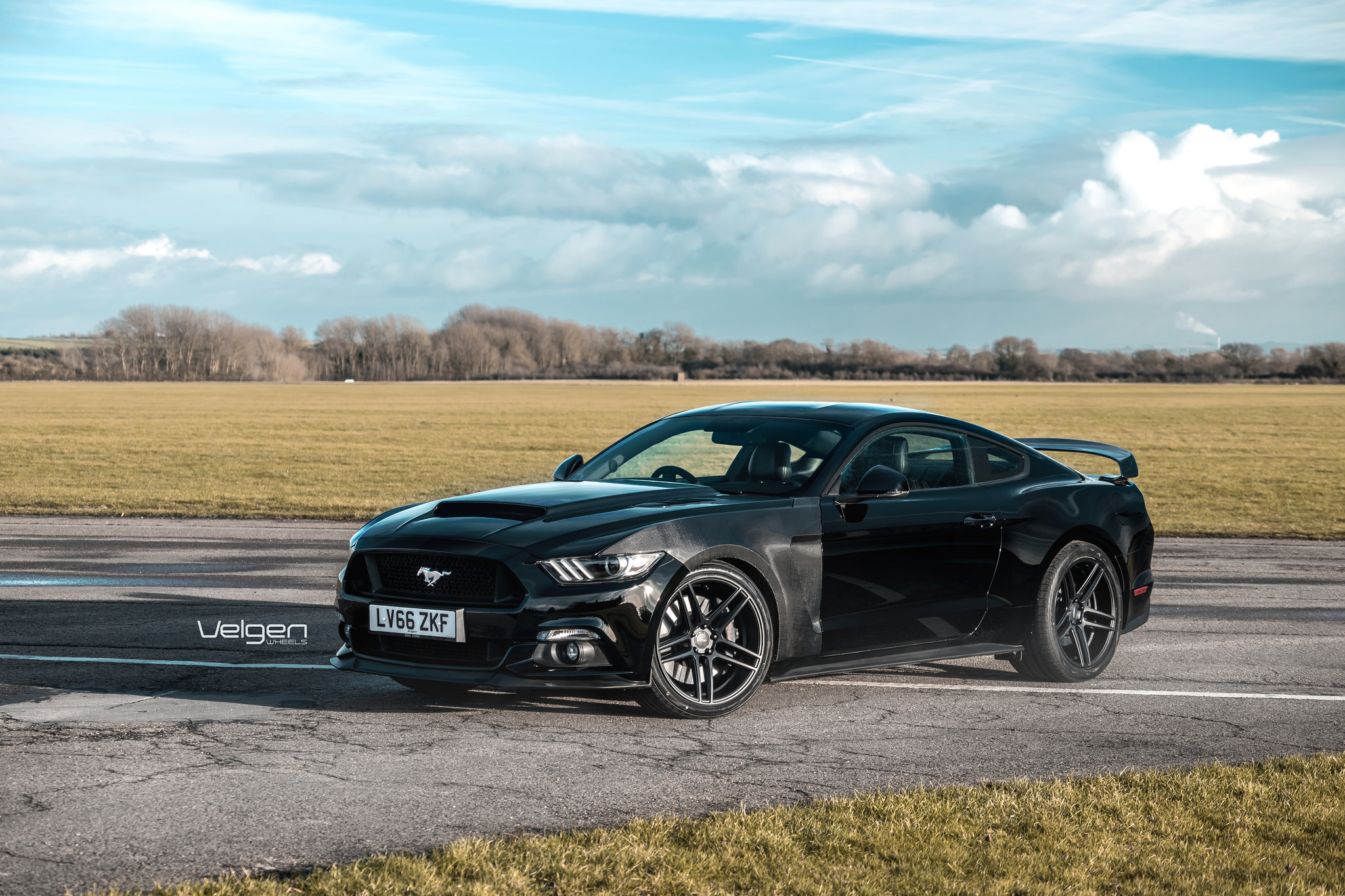 Custom Velgen Wheels on Black Ford Mustang GT - Photo by Velgen