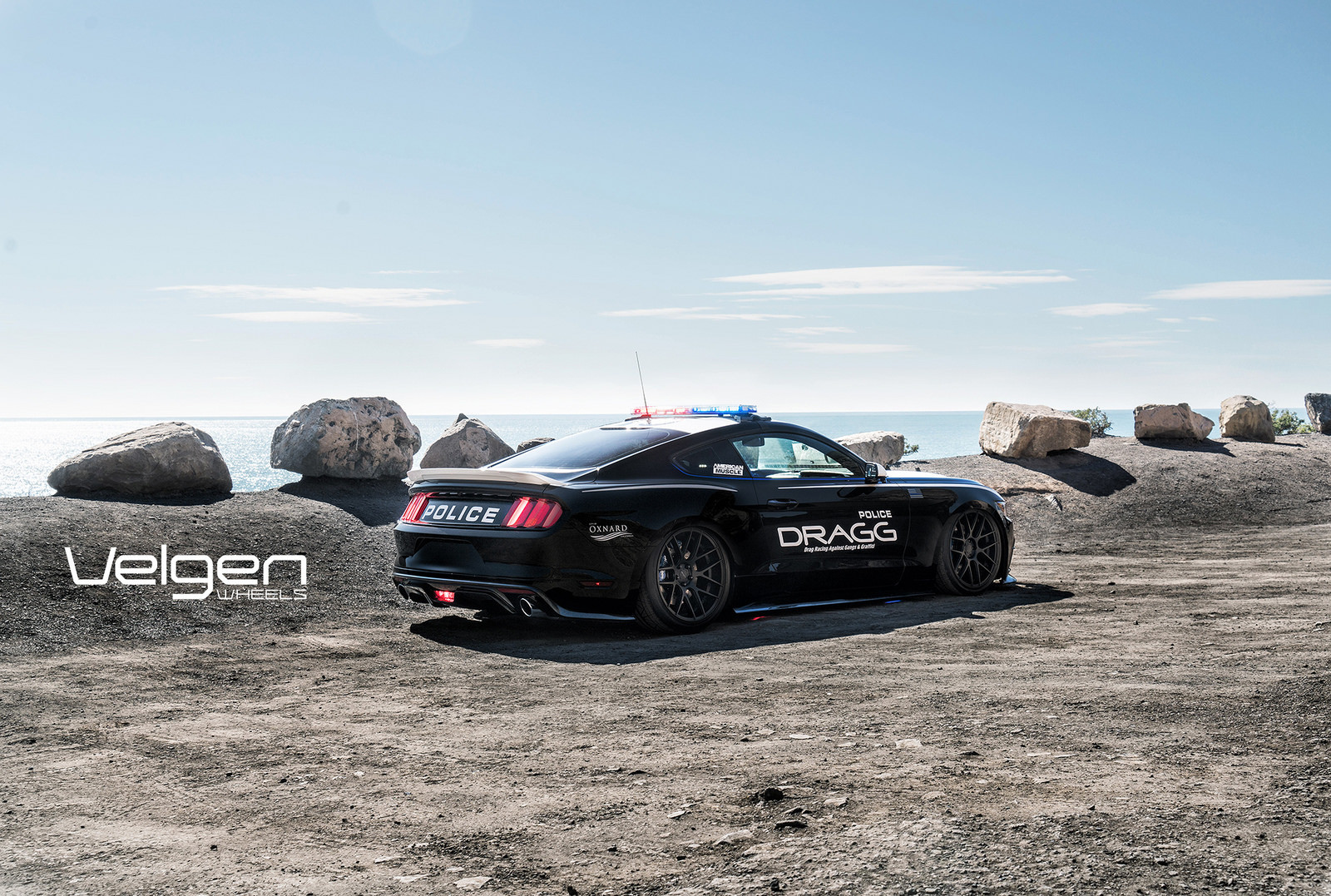 Police Themed Ford mustang GT With Siren - Photo by Velgen