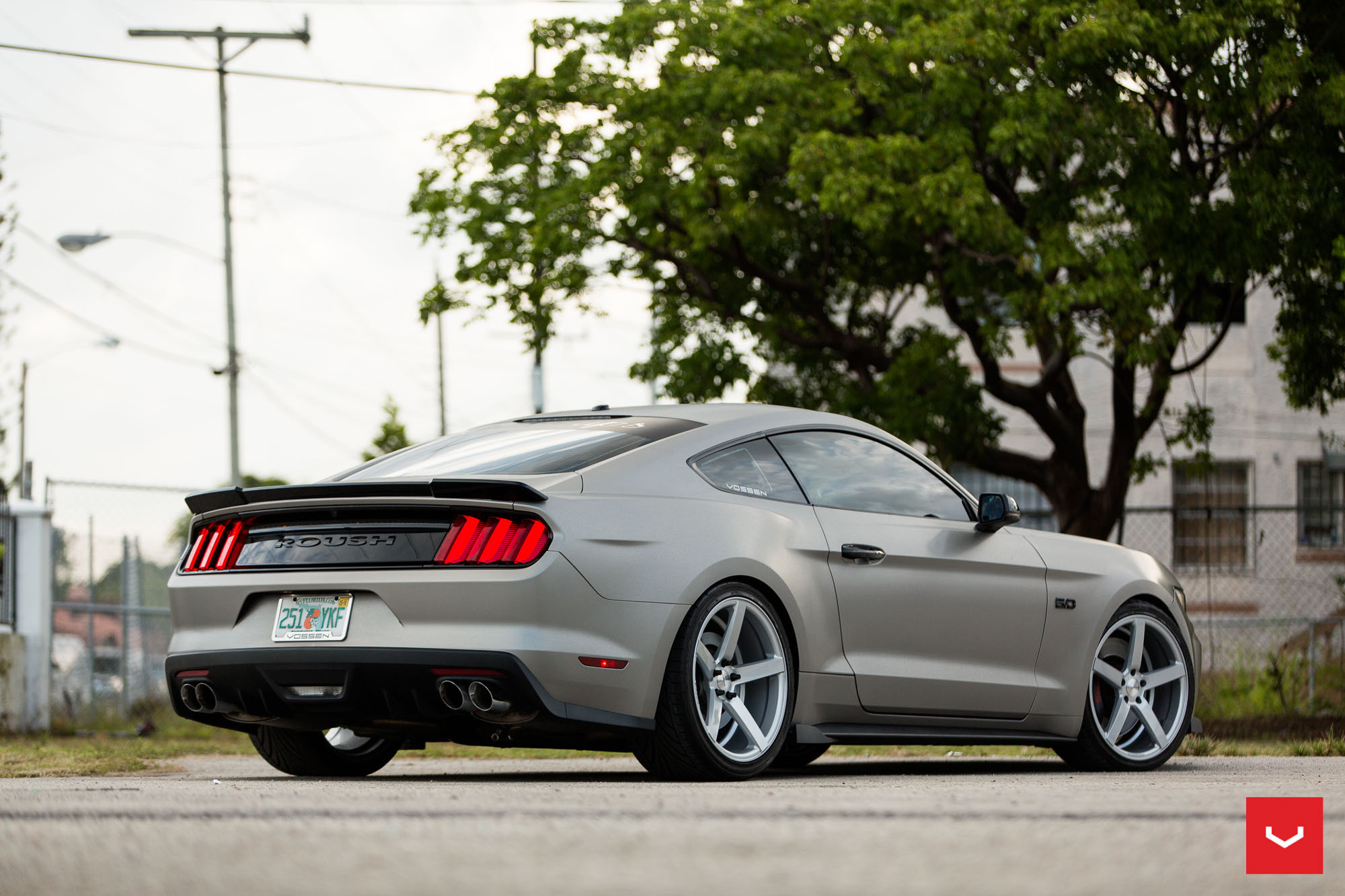 Lowered Ford Mustang GT on Vossens - Photo by Vossen
