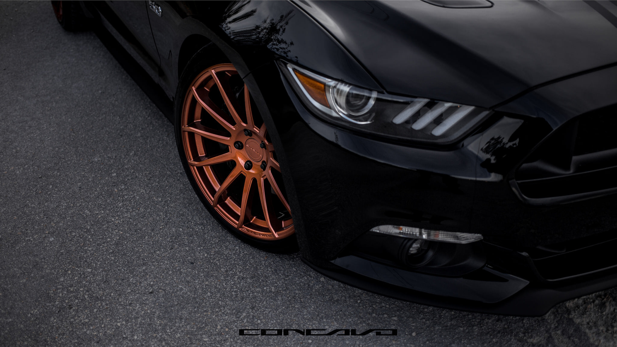 Concavo Copper Custom Rims on Mustang GT - Photo by Concavo