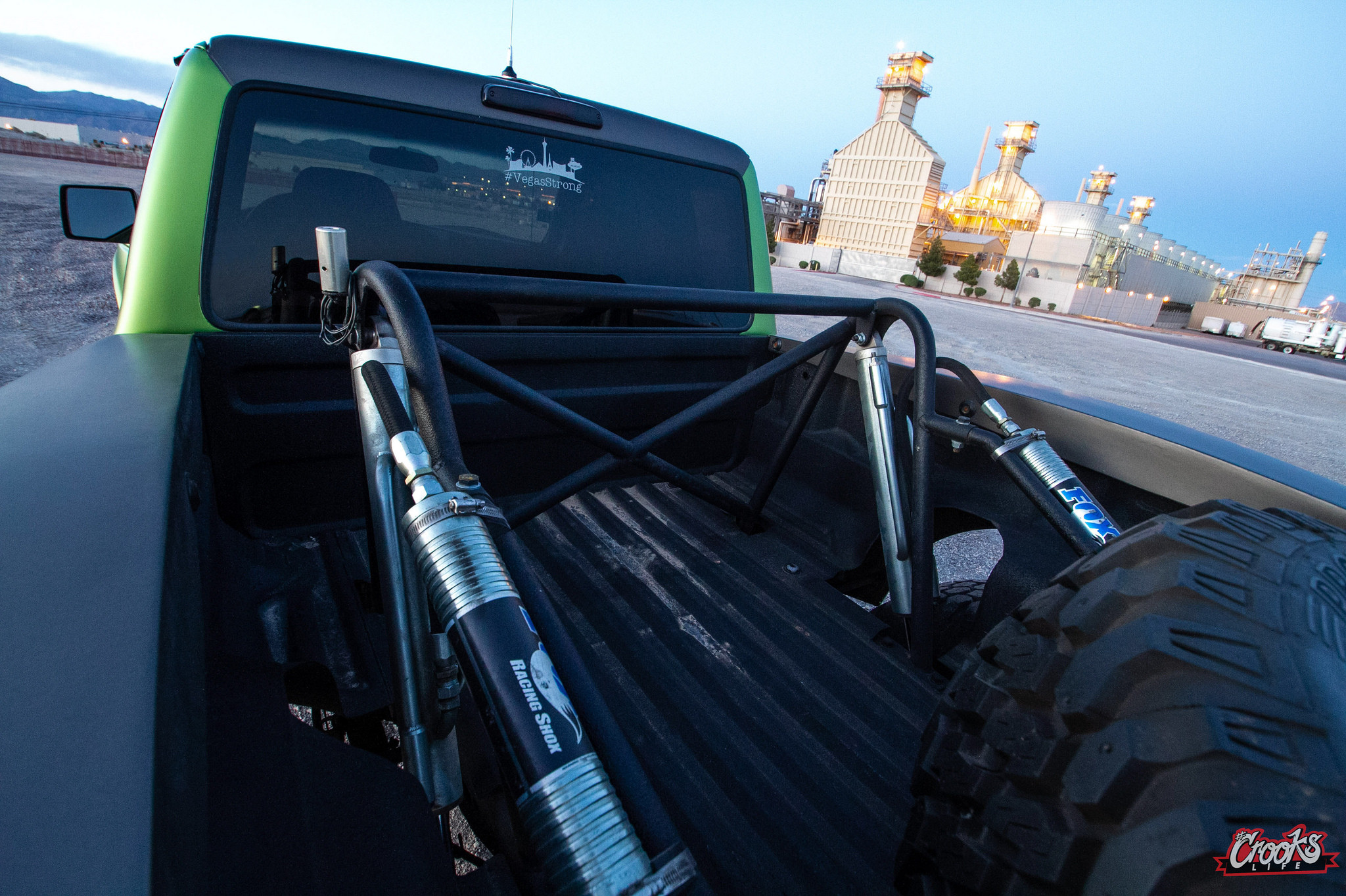 Metallic Green Ford Ranger with Truck Bed Suspension Unit - Photo by Jimmy Crook