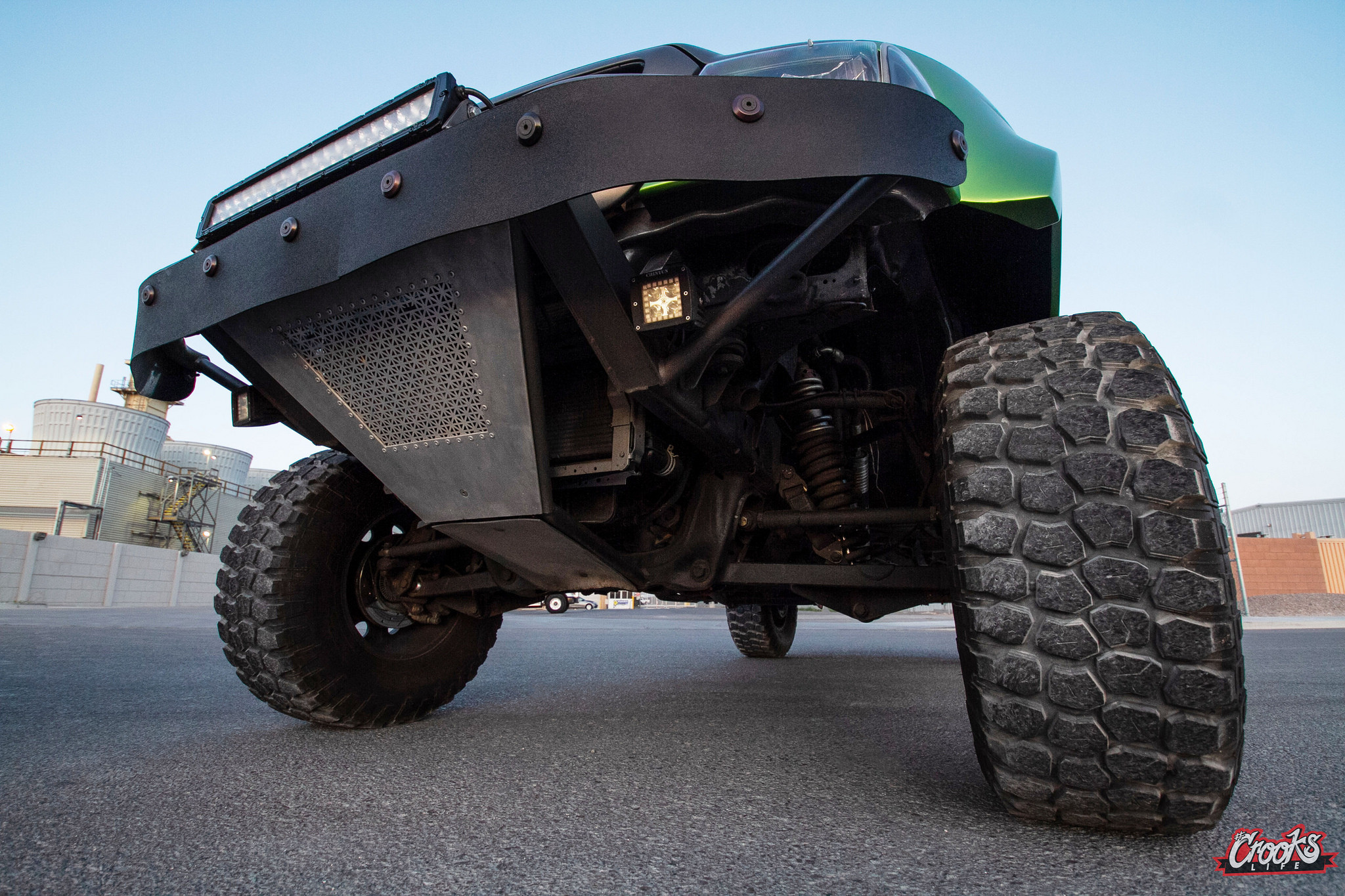 Off-road LED Lights on Metallic Green Ford Ranger - Photo by Jimmy Crook