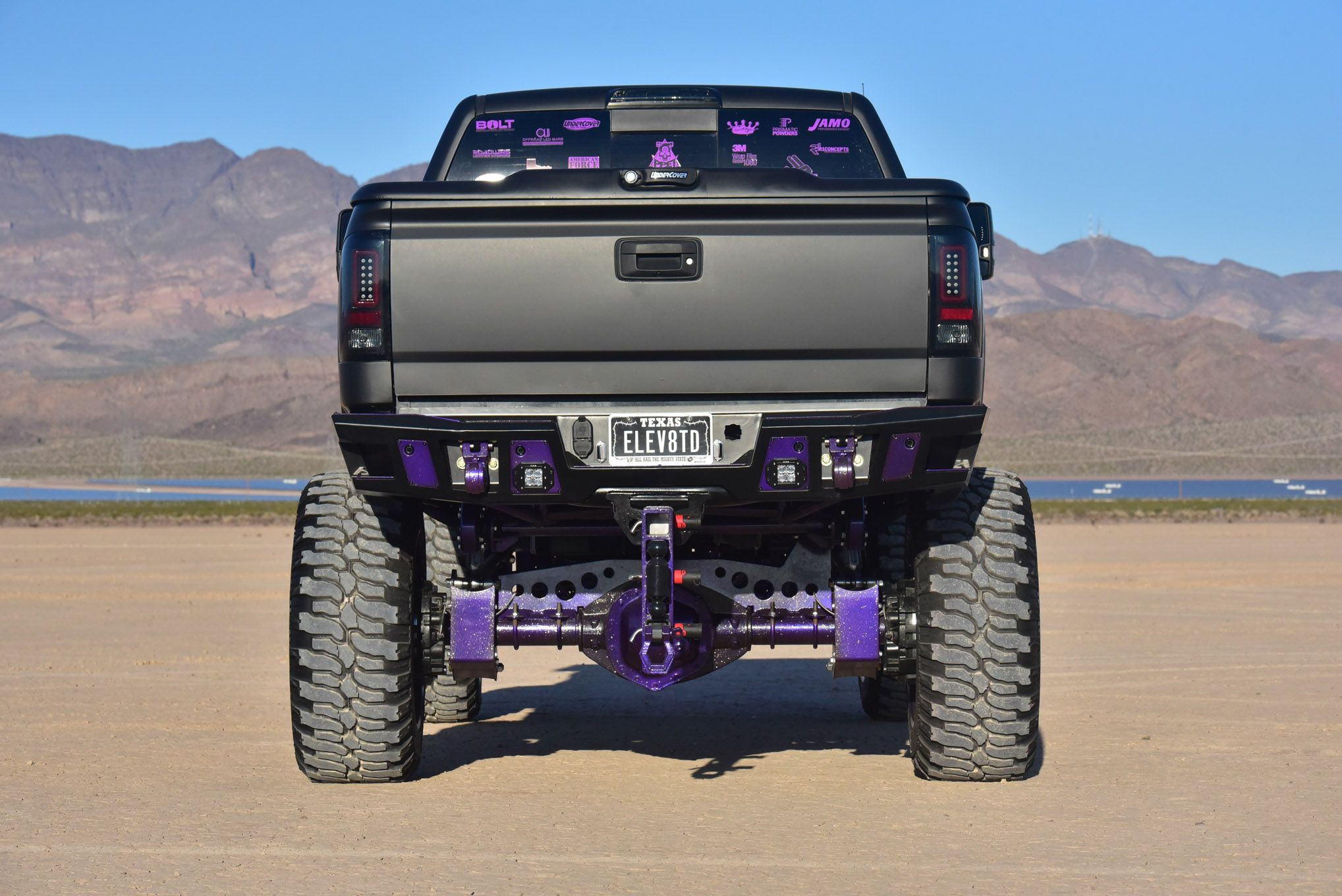 Lifted GMC Sierra with Off-Road Rear Bumper - Photo by Eddie Maloney, Glenn Elliott
