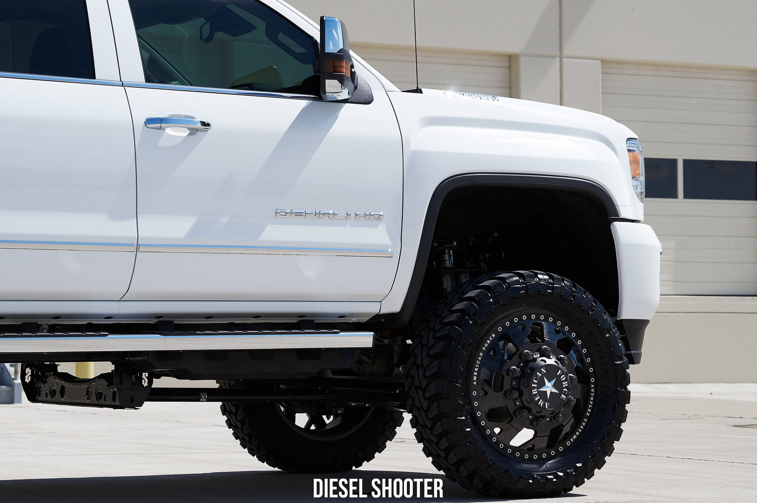 Black Forged American Force Wheels on GMC Sierra Denali - Photo by Diesel Shooter