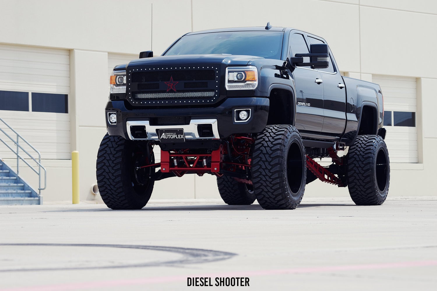 GMC Sierra 2500HD with 12 Inch Bulletproof Suspension Lift Kit - Photo by Diesel Shooter