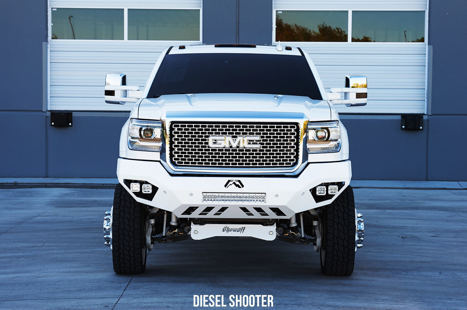 Rigid Industries LED Lights on Lifted GMC Sierra - Photo by Diesel Shooter