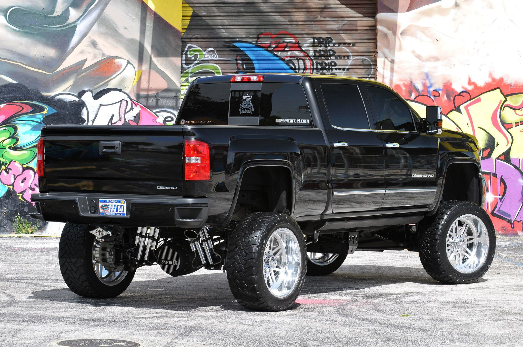 Black Lifted GMC Sierra Denali with Custom Suspension Kit - Photo by Phil Gordon
